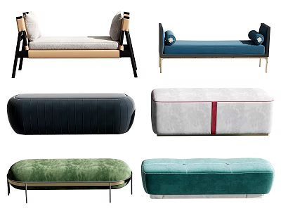 Modern Bed End Bench Bed End Bench 3d model