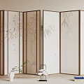 new chinese style screen 3d model
