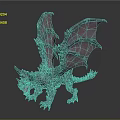Fierce Fantasy Dragon Game Movie Character With Pink Wings Sharp Claws Glowing Eyes