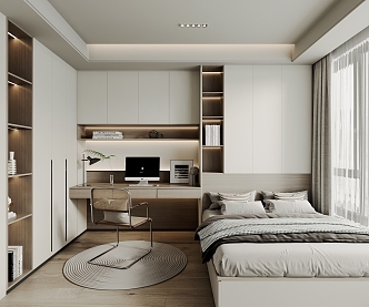 Modern Tatami Bedroom 3d model