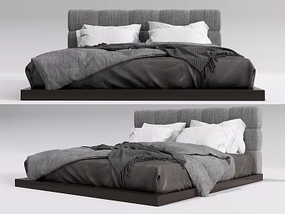 Modern Double Bed 3d model Modern Double Bed 3d model