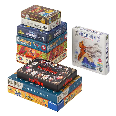 Collection Of Various Board Game Boxes Displayed Together 3d model Collection Of Various Board Game Boxes Displayed Together 3d model