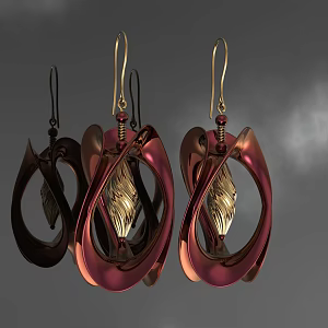Earrings Jewelry 3d model