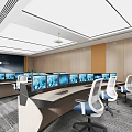 Monitoring and command room 3d model