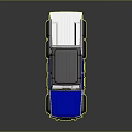 Industrial Heavy Duty Off Road Vehicle With Blue White Body Six Wheel And Roof Rack