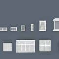 Variety of windows 3d model