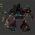 Futuristic Black Mecha Models Featuring Large And Small Robotic Designs