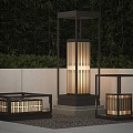 Modern garden lamp outdoor lamp landscape lamp combination lawn lamp camping lamp floor lamp 3d model