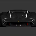 Black Supercar With Sleek Aerodynamic Design Transparent Roof Sharp Lines Red Headlights And Futuristic Look