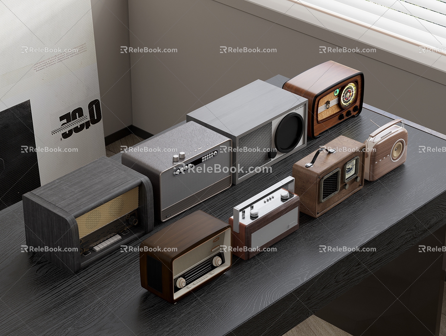 old radio 3d model