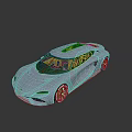 Modern Sleek Silver Sports Car With Transparent Roof And Golden Wheels