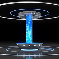 Modern pillar modeling column exhibition hall big data exhibition hall modeling display exhibition 3d model