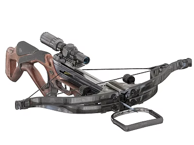Modern Tactical Crossbow With Scope For Hunting And Outdoor Activities 3d model
