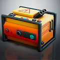 Industrial Safety Equipment With Yellow Orange Color Warning Sign Control Buttons And Display Screen
