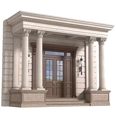 European-style gate 3d model