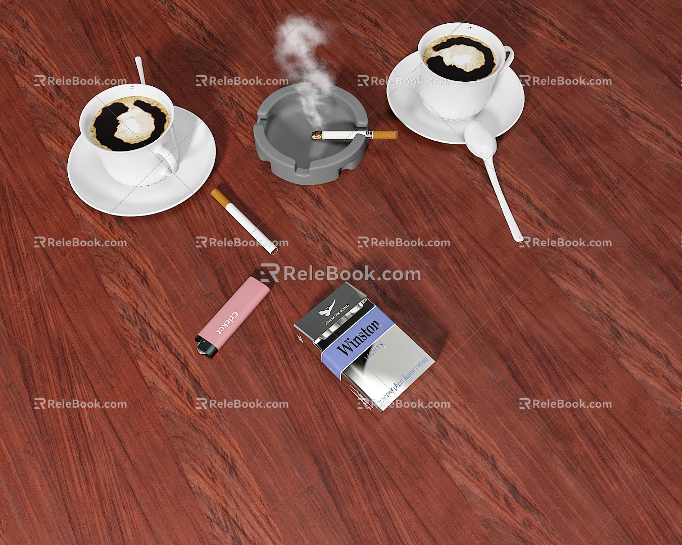 coffee cigarette lighter 3d model