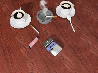 coffee cigarette lighter 3d model