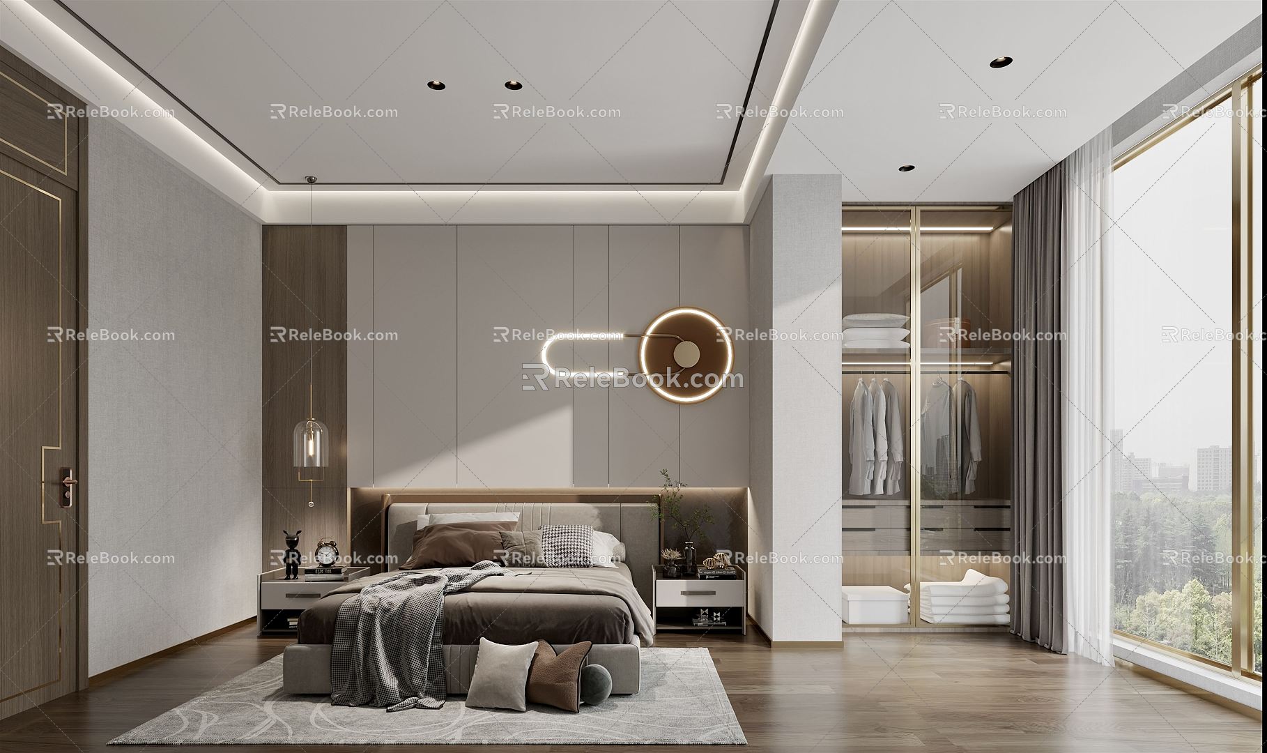 Light Luxury Bedroom Home Bedroom 3d model