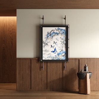 New Chinese butterfly decorative painting 3d model