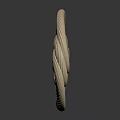 Modern Golden Intertwined Rope Knot Circular Decorative Furniture Piece With Textured Finish