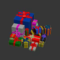 Assorted Colorful Gift Boxes Of Different Sizes With Decorative Ribbons And Bows