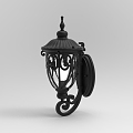 European-style outdoor wall lamp 3d model