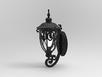 European-style outdoor wall lamp 3d model