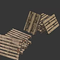 Rustic Vintage Weathered Wooden Wainscoting Panels with Worn Texture Dark Background