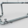 Industrial LOFT Piping Package 3d model