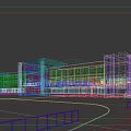 Aerial View Planning of Modern Building Complex With Green Spaces And Road Layout