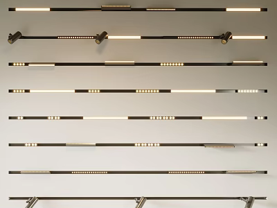 Modern LED Downlights and Spotlights for Home Office Ceiling Lighting Systems 3d model