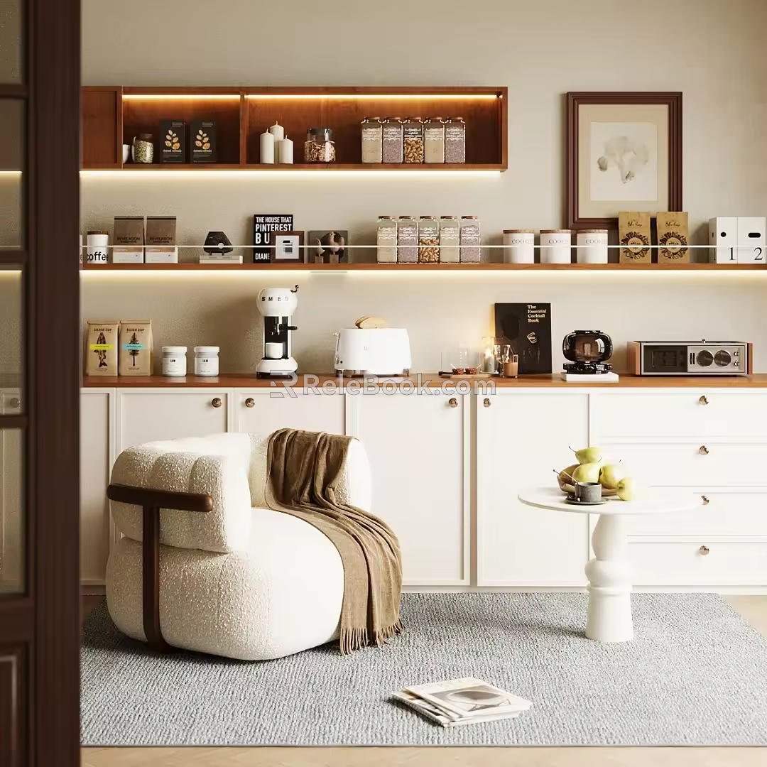 Modern Middle Ancient Study Living Room Study Middle Ancient Style Single Person Sofa Middle Ancient Style Leisure Chair Single Chair Middle Ancient Style Sideboard Storage Cabinet Storage Cabinet Side Cabinet 3d model