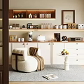 Modern Middle Ancient Study Living Room Study Middle Ancient Style Single Person Sofa Middle Ancient Style Leisure Chair Single Chair Middle Ancient Style Sideboard Storage Cabinet Storage Cabinet Side Cabinet 3d model