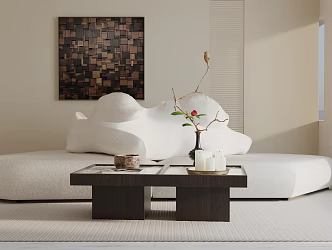 Modern three-seat sofa 3d model