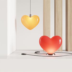 Modern lamp combination love table lamp chandelier 3d model