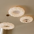 Modern chandelier cream wind ceiling lamp art modeling lamp fashion lamp ceiling fan lamp 3d model