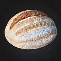 Artisan Bread Freshly Baked Crusty Loaf With Golden Brown Surface And Decorative Slashes