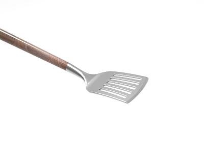 High Quality Stainless Steel Spatula With Wooden Handle For Kitchen Cooking Use 3d model