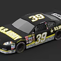 Black U.S. Army Race Car With Number 39 And Sponsor Logos
