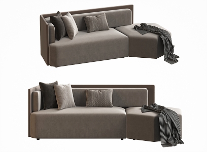 Modern Multi-Person Sofa Multi-Person Fabric Type Sofa Modern Combination Sofa Living Room Sofa Shaped Sofa 3d model