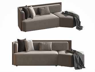 Modern Multi-Person Sofa Multi-Person Fabric Type Sofa Modern Combination Sofa Living Room Sofa Shaped Sofa 3d model