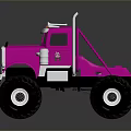 Pink Monster Truck With Large Wheels And Bold Exterior Design