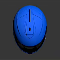 Blue Modern Full Face Helmet With Sleek Surface And Black Visor 3d model