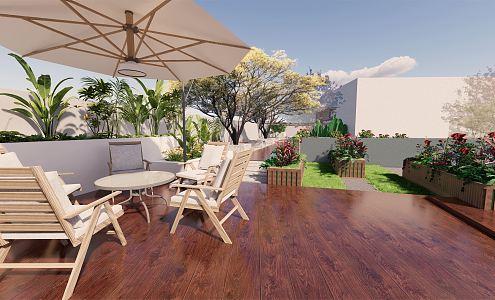 Modern Garden 3d model