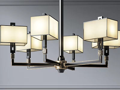 New Chinese Chandelier 3d model New Chinese Chandelier 3d model