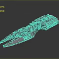 Intricate Sci-Fi Spaceship Design with Crew Characters and Alien Creatures 3d model