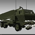 Multi Wheeled Armored Utility Vehicle In Military Green With Antenna And Launcher System
