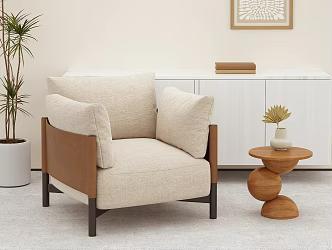 Modern Sofa Single Sofa Casual Sofa Carpet Side Corner 3d model