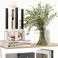 Elegant Decorative Ornament Combinations With Vases Bowls Candle Holders Plants And Photo Frames