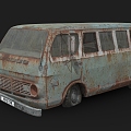 Chevrolet sports van dilapidated car 3d model